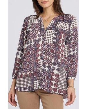 NYDJ Pintuck Top - Red