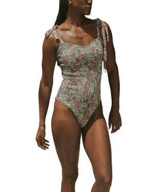 Geode Swimwear Lotus One Piece Swimsuit - Multicolor