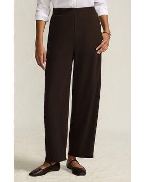 Lands' End Sport Knit High Rise Barrel Ankle Pants - Black