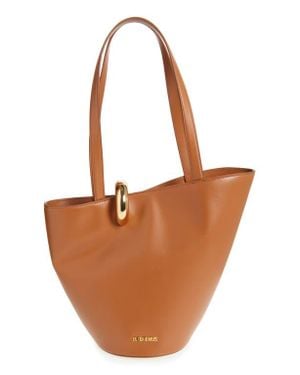 Jacquemus The Medium Bambola Asymmetric Leather Bucket Bag - Brown