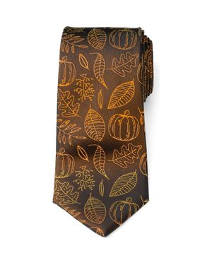 Cufflinks Inc. Fall Spice Silk Blend Tie - Brown