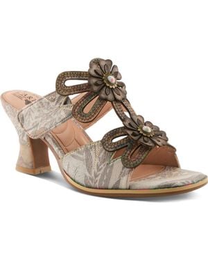 Spring Step Alania Garden Floral Sandal - Metallic