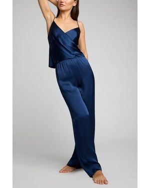 Negative Underwear Eclipse Washable Silk Track Pant - Blue