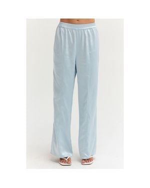 Crescent Satin Pull On Pants - Blue