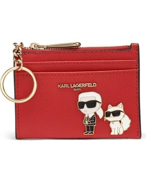 Karl Lagerfeld Care Case W/ Key Ring - Red