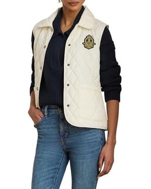 Ralph Lauren Crested Quilted Vest - Blue