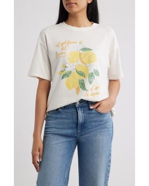 Marine Layer Oversize Hemp & Cotton Graphic T-Shirt - White