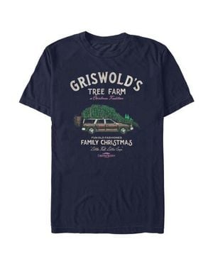 National Lampoon ́s Christmas Va Griswold Tree Farm Holiday Graphic T-Shirt - Blue