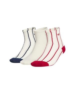 adidas Originals Pack Of 3 Quarter Socks - White