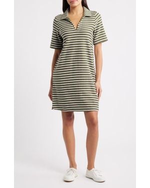 Tommy Bahama Waterfront View Stripe Polo Dress - Black
