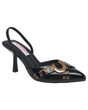 TRUE RELIGION Sade Metal Buckle Logo Heel - Blue