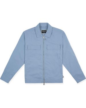 PAPER PLANES Cotton Blend Utility Jacket - Blue