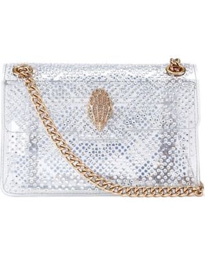 Kurt Geiger Mini Kensington Vinyl Convertible Clear Crossbody Bag - White