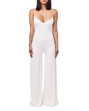 Naked Wardrobe Wide Leg Jumpsuit - White