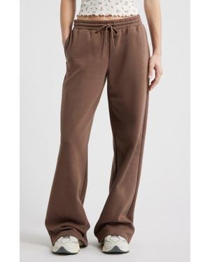 BP. Baggy Wide Leg Sweatpants - Brown