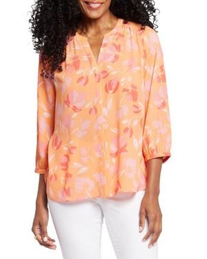 NYDJ Pintuck Blouse - Orange