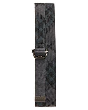 Burberry Check Webbing Belt - Black