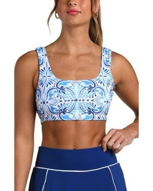 La Blanca Tile Sports Bra - Blue