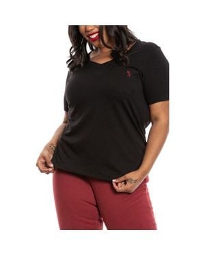 Slink Jeans V-Neck Pocket T-Shirt - Black