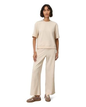 Pact Organic Cotton Airplane Pintuck Wide Leg Pant - Natural
