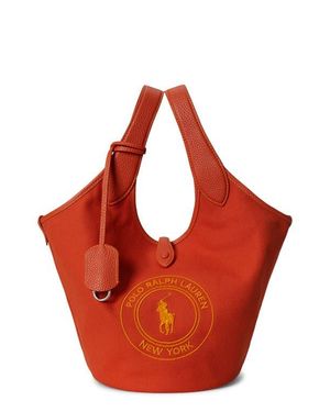Polo Ralph Lauren Medium Polo Play Crest Canvas Tote - Red