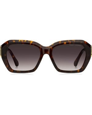 Marc Jacobs 55Mm Square Geomatric Sunglasses - Brown
