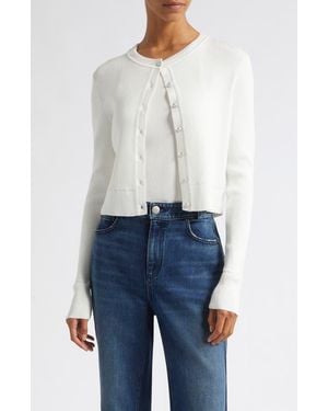 Toccin Zoe Crop Fitted Cardigan - Blue