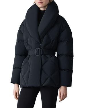 Mackage Belted Quilted Down Jacket - Blue