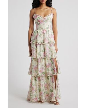 Lucy Paris Guinevere Tiered Dress - Natural