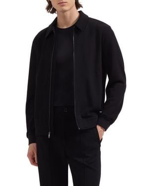 Bugatchi Soft Touch Blouson Knit Jacket - Black