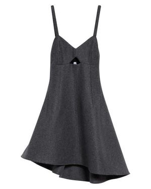 Jil Sander Asymmetric Wool Bustier Dress - Black
