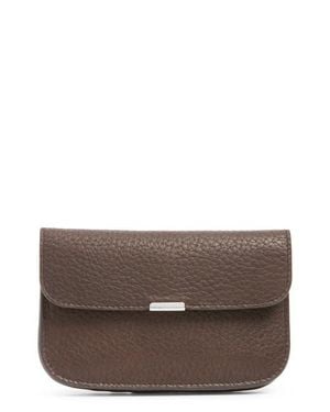 Lemaire Soft Tab Leather Card Holder - Brown