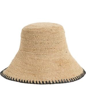 Rag & Bone Jade Packable Raffia Straw Bucket Hat - Natural