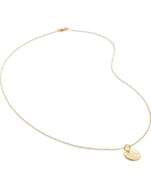 Monica Vinader Siren Disc Pendant Necklace - White