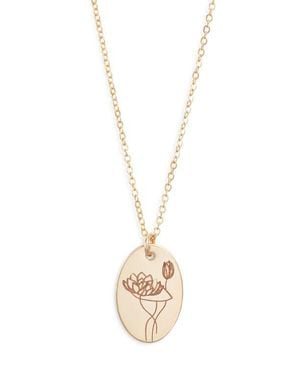 SET & STONES Louise Birth Flower Necklace - Metallic