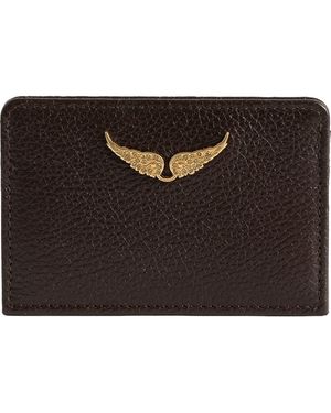 Zadig & Voltaire Pass Leather Card Case - Black