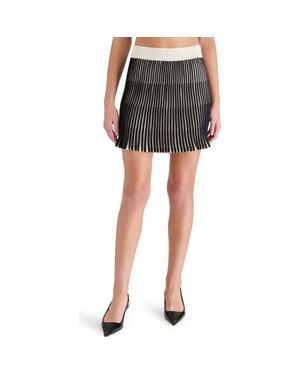 Steve Madden Amery Rib Knit Miniskirt - Black