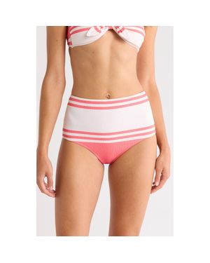lemlem Elsi High Waist Bikini Bottoms - Pink