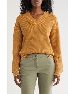 Tommy Bahama Palms Cotton V-Neck Sweater - Green