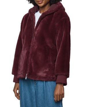 Splendid Lucia Faux Fur Jacket - Red