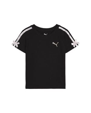 PUMA Kids' Bow Society Stretch Cotton T-Shirt - Black