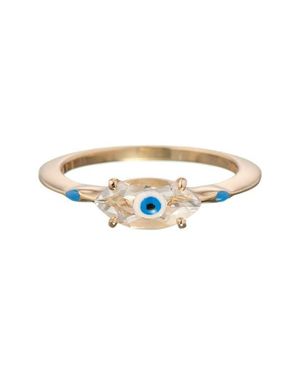 Bea Bongiasca Big Eye Gemstone Ring - White