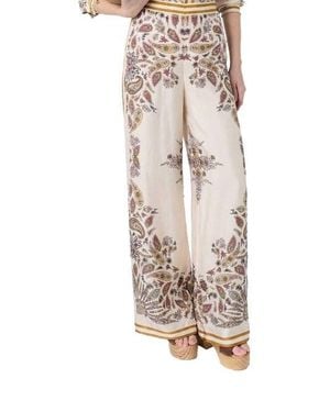 Gerard Darel High-Waist Wide-Leg Pants - Natural