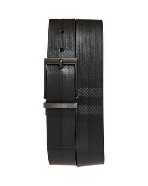 Burberry Louis Reversible Check Belt - Black