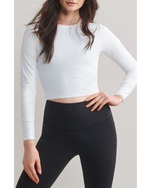 Rhone Serene Fitted Long Sleeve Performance Top - White