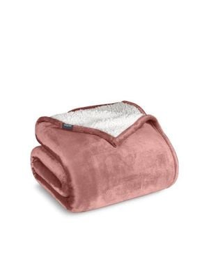 Bare Home Reversible Plush Fleece Blanket - Pink