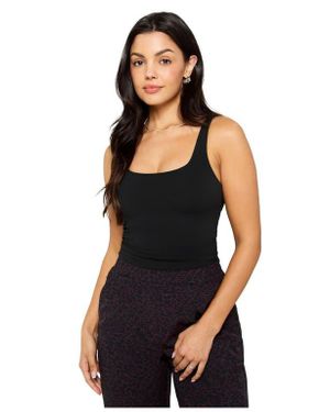 Fabletics Pureluxe Built-In Bra Tank - Black