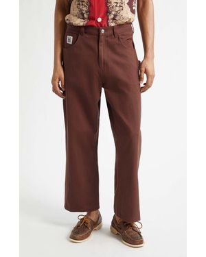 Bode Knolly Brook Twill Pants - Red