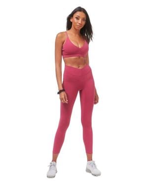 Rebody Active Uplift V Neck Sports Bralette - Red