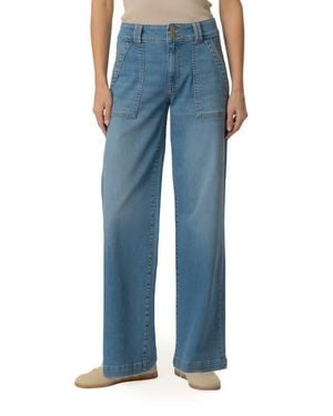Kut From The Kloth Jodi High Waist Wide Leg Utility Jeans - Blue